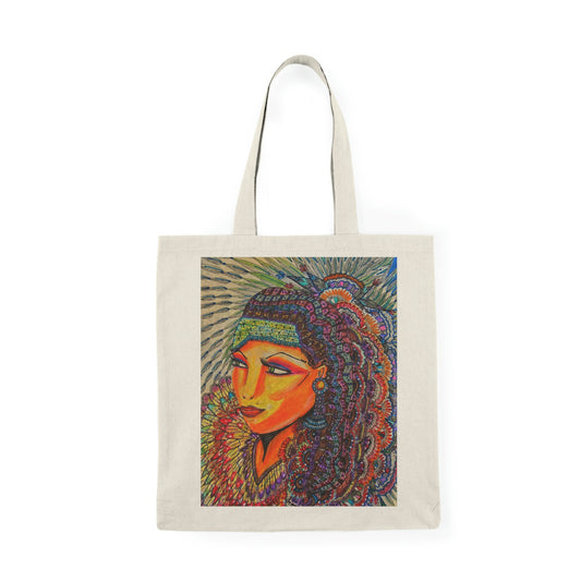 Abstract, Surreal, Native Woman, Natural Tote Bag, Aesthetic Canvas Bag Shopping Bag, Birthday Gift Bag, Bridal Gift Tote Bag, Library Bag.