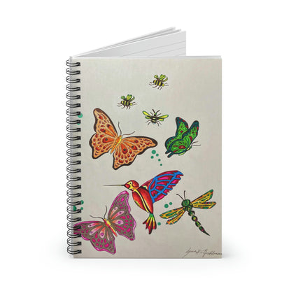 Abstract, Surreal Garden Life Spiral Notebook - Ruled Line