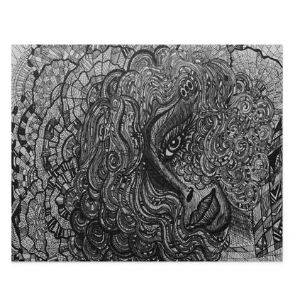 Black and White Beauty, Queen Puzzle (120, 252, 500-Piece)JigSaw Puzzle, Birthday Gift, Gifts For Bridesmaids