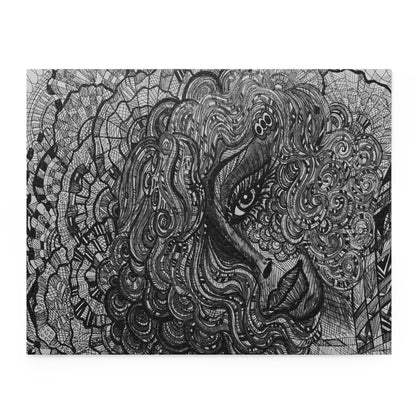 Black and White Beauty, Queen Puzzle (120, 252, 500-Piece)JigSaw Puzzle, Birthday Gift, Gifts For Bridesmaids