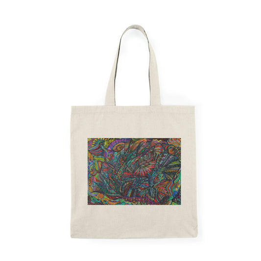 Abstract, Surreal Flower Natural Tote Bag, Aesthetic Canvas Bag Shopping Bag, Birthday Gift Bag, Bridal Gift Tote Bag, Library Bag.