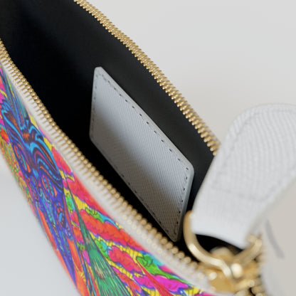 Abstract Surreal Spirit Walker Mini Clutch Bag, Bridal Clutch Purse, Designer Party Clutch, Modern Evening Clutch, Wristlet Wallet for women, Evening Clutch Purse, gifts for her, gifts for bridesmaids, Bag, Bagging