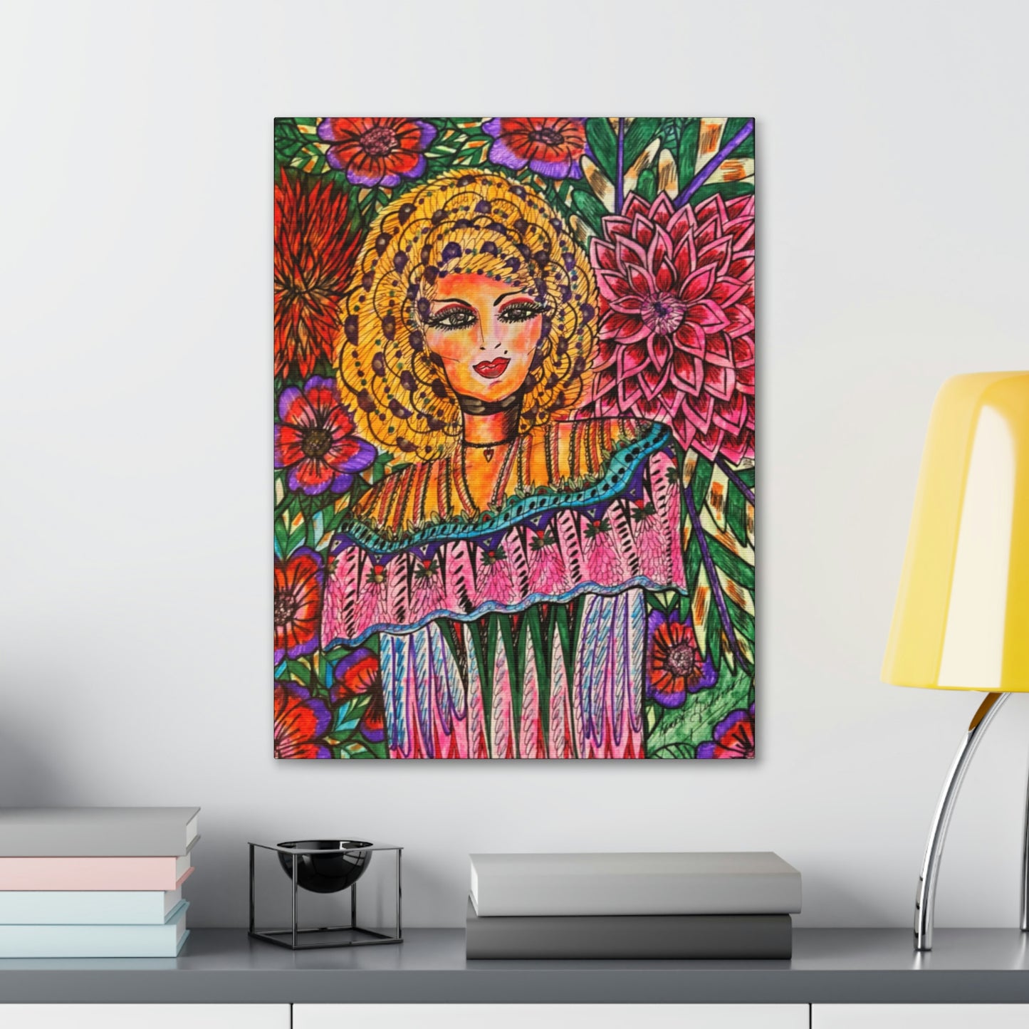 Abstract, Surreal, Funky Floral Woman, Friendship, Inspiration Wall Art