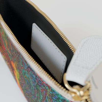 Abstract Surreal Romantic Kiss Mini Clutch Bag, Bridal Clutch Purse, Designer Party Clutch, Modern Evening Clutch, Wristlet Wallet for women, Evening Clutch Purse, gifts for her, gifts for bridesmaids, Bag, Bagging