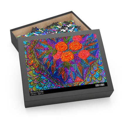 Rose Flower Puzzle (120, 252, 500-Piece)Abstract Surreal JigSaw Puzzle, Birthday Gift, Gifts For Bridesmaids