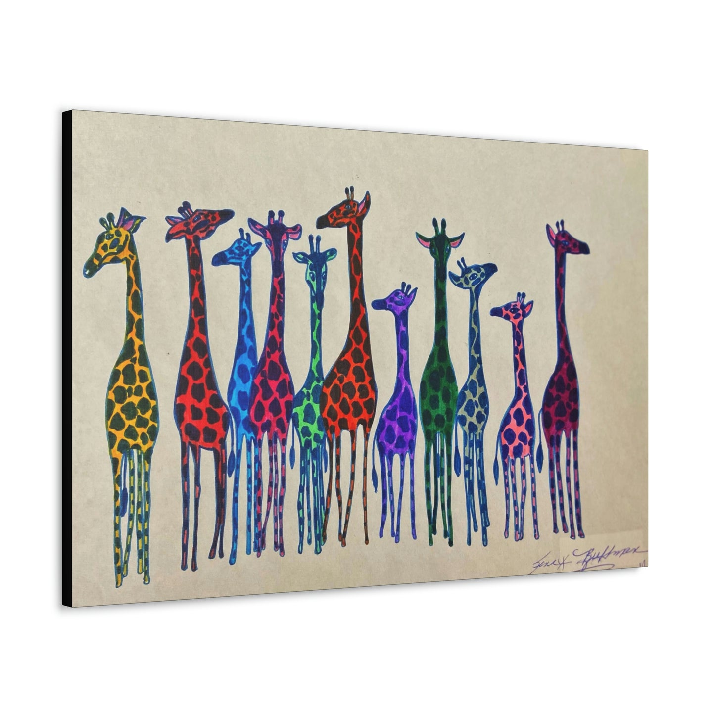 Sorority Giraffe Fashion, Abstract, Surreal, Friendship, Inspiration Wall Art
