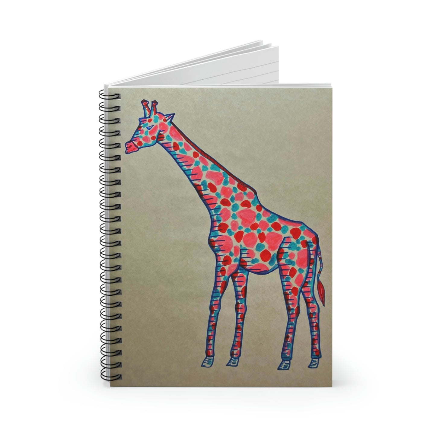 Abstract, Surreal Giraffe Spiral Notebook - Ruled Line