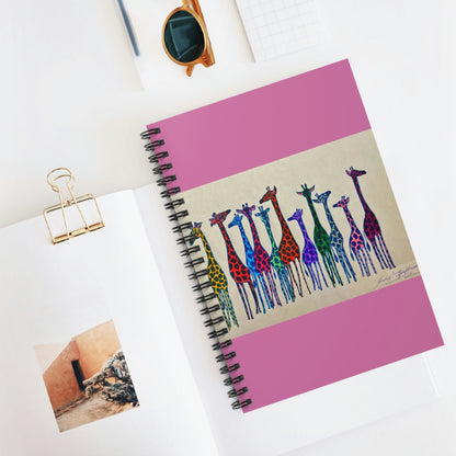 Abstract Surreal Giraffe Spiral Notebook - Ruled Line