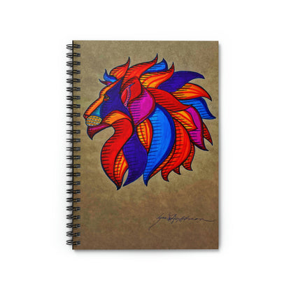Abstract Spiritual Lion Spiral Notebook - Ruled Line