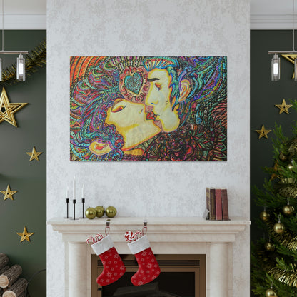 Romantic Kiss Fashion, Abstract, Surreal, Friendship, Inspiration Wall Art
