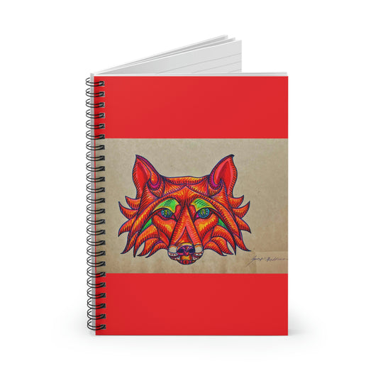 Abstract, Surreal, Fox Spiral Notebook - Ruled Line