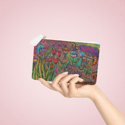 Abstract Surreal Floral Mini Clutch Bag, Bridal Clutch Purse, Designer Party Clutch, Modern Evening Clutch, Wristlet Wallet for women, Evening Clutch Purse, gifts for her, gifts for bridesmaids, Bag, Bagging