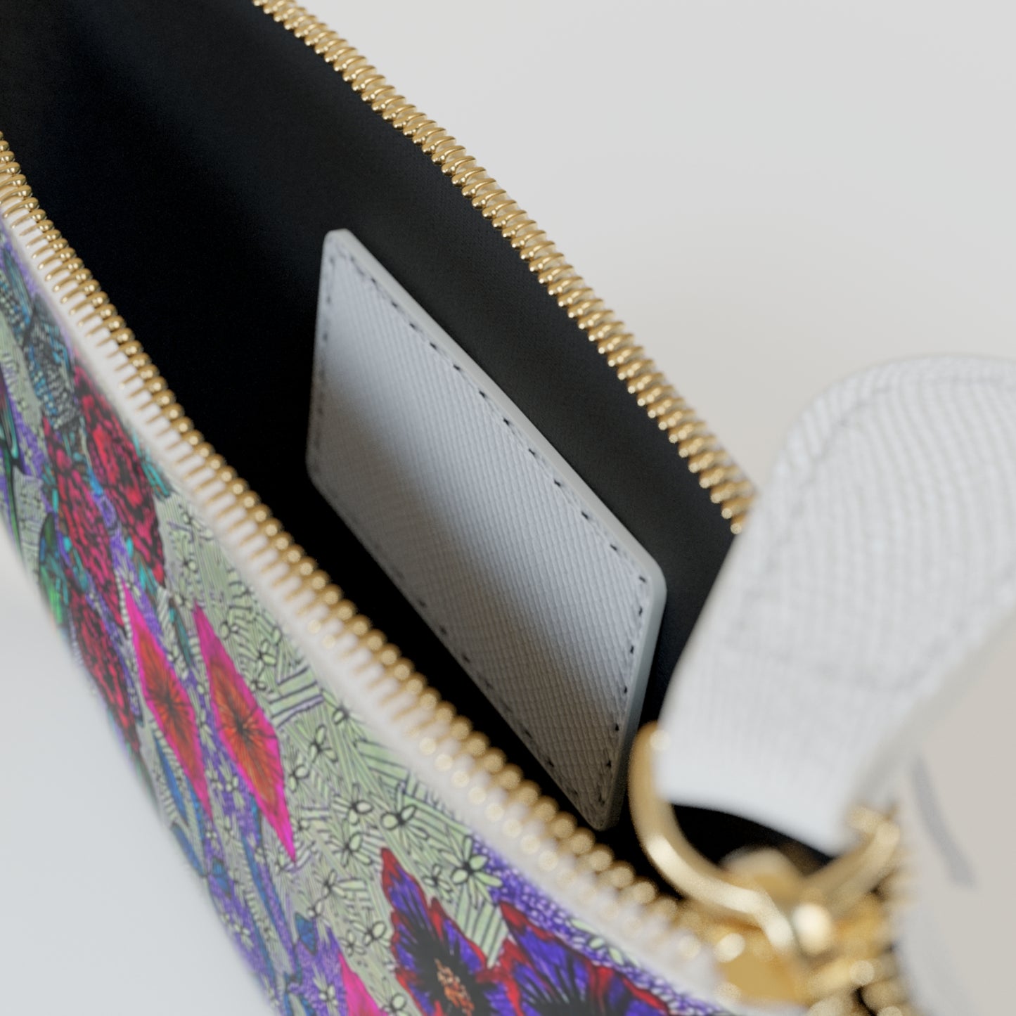 Abstract Surreal Floral Mini Clutch Bag, Bridal Clutch Purse, Designer Party Clutch, Modern Evening Clutch, Wristlet Wallet for women, Evening Clutch Purse, gifts for her, gifts for bridesmaids, Bag, Bagging