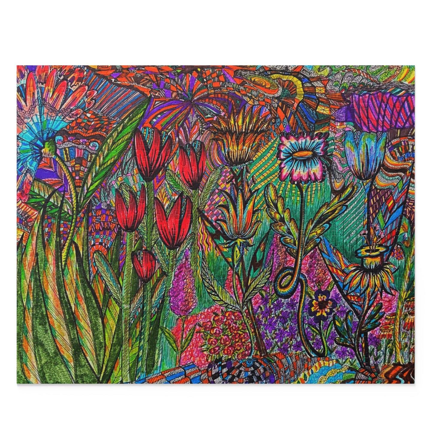 Floral Puzzle (120, 252, 500-Piece)Abstract Surreal JigSaw Puzzle, Birthday Gift, Gifts For Bridesmaids
