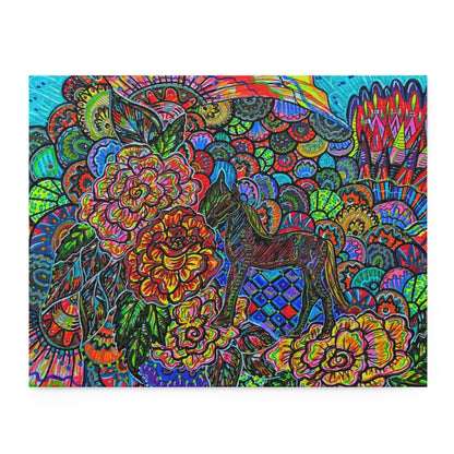 Hidden Floral Horse Puzzle (120, 252, 500-Piece)JigSaw Puzzle, Birthday Gift, Gifts For Bridesmaids