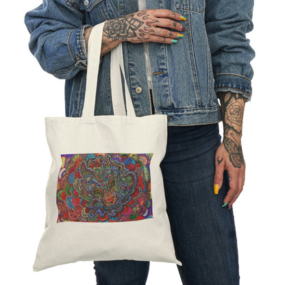 Abstract, Surreal Natural Tote Bag, Aesthetic Canvas Bag Shopping Bag, Birthday Gift Bag, Bridal Gift Tote Bag, Library Bag.