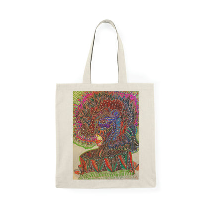 Abstract, Surreal Spirit Natural Tote Bag, Aesthetic Canvas Bag Shopping Bag, Birthday Gift Bag, Bridal Gift Tote Bag, Library Bag.