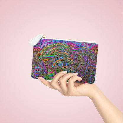 Abstract Surreal Floral Mini Clutch Bag, Bridal Clutch Purse, Designer Party Clutch, Modern Evening Clutch, Wristlet Wallet for women, Evening Clutch Purse, gifts for her, gifts for bridesmaids, Bag, Bagging