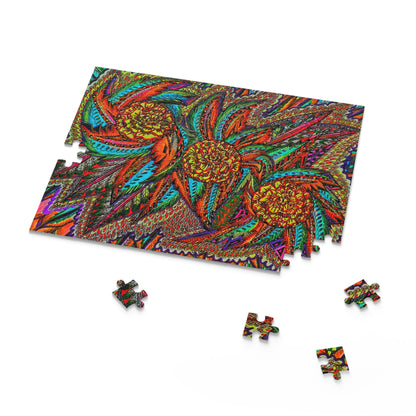 Floral Puzzle (120, 252, 500-Piece) Abstract Surreal JigSaw Puzzle, Birthday Gift, Gifts For Bridesmaids
