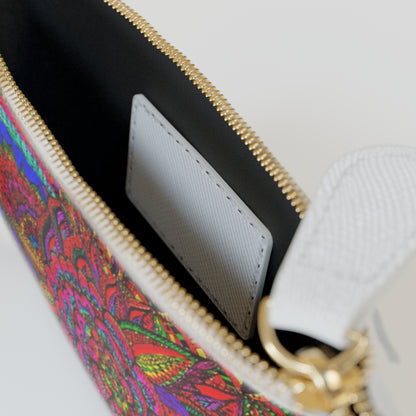Abstract Surreal Floral Mini Clutch Bag, Bridal Clutch Purse, Designer Party Clutch, Modern Evening Clutch, Wristlet Wallet for women, Evening Clutch Purse, gifts for her, gifts for bridesmaids, Bag, Bagging