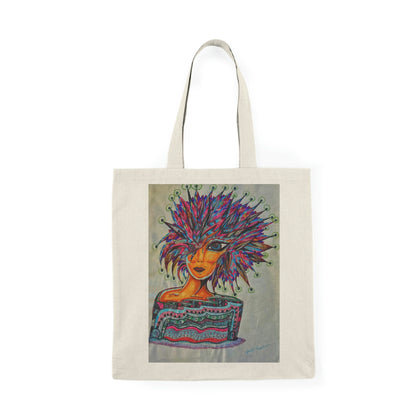Abstract, Surreal Women Natural Tote Bag, Aesthetic Canvas Bag Shopping Bag, Birthday Gift Bag, Bridal Gift Tote Bag, Library Bag.