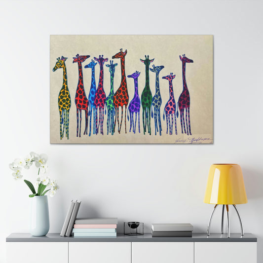 Sorority Giraffe Fashion, Abstract, Surreal, Friendship, Inspiration Wall Art