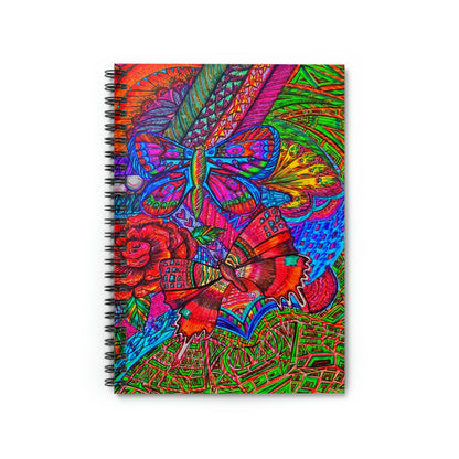 Abstract, Surreal Butterfly Spiral Notebook - Ruled Line