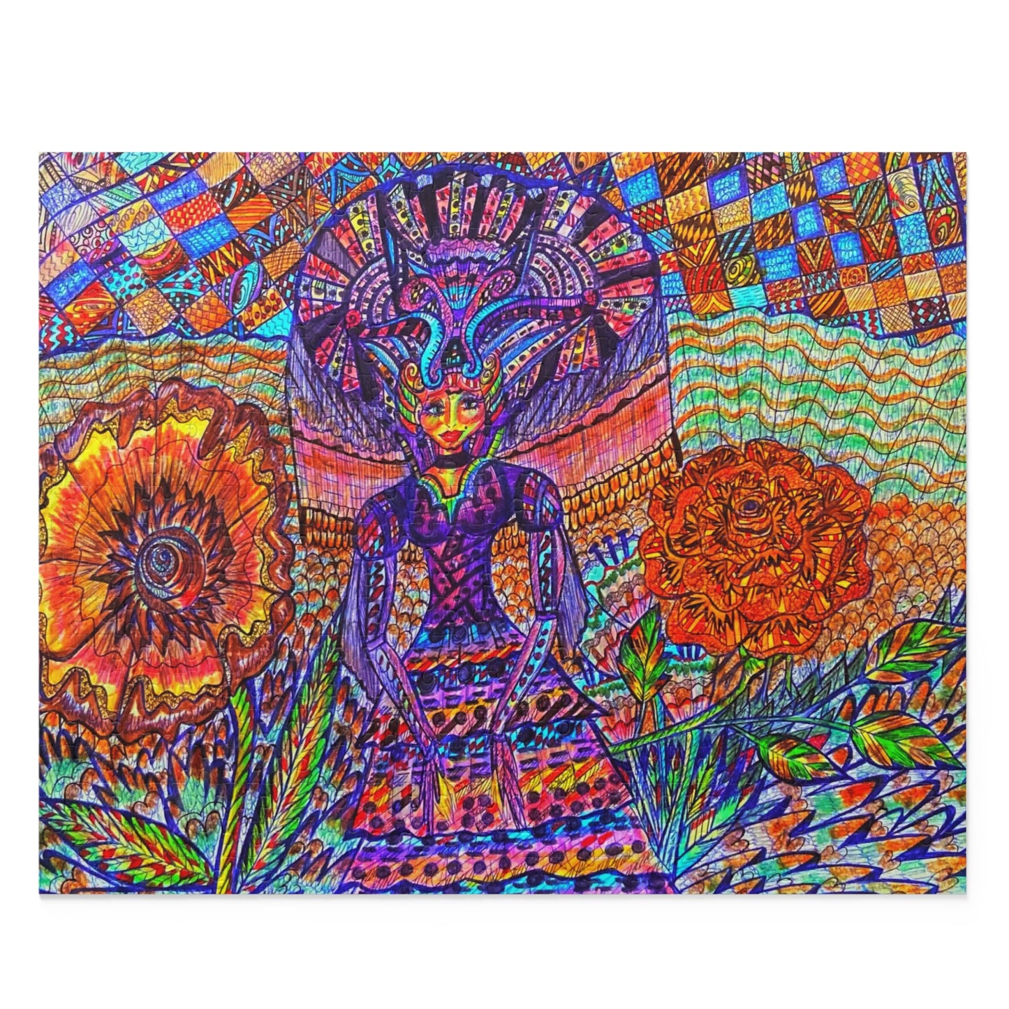 Floral Fairy Puzzle (120, 252, 500-Piece)Abstract Surreal JigSaw Puzzle, Birthday Gift, Gifts For Bridesmaids