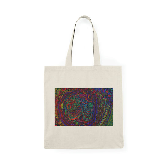 Abstract, Surreal Natural Tote Bag, Aesthetic Canvas Bag Shopping Bag, Birthday Gift Bag, Bridal Gift Tote Bag, Library Bag.