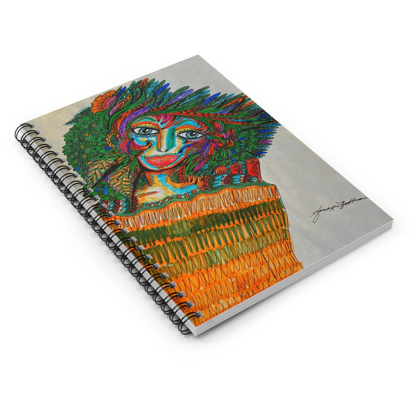 Abstract, Surreal Spiritual Guide Spiral Notebook - Ruled Line