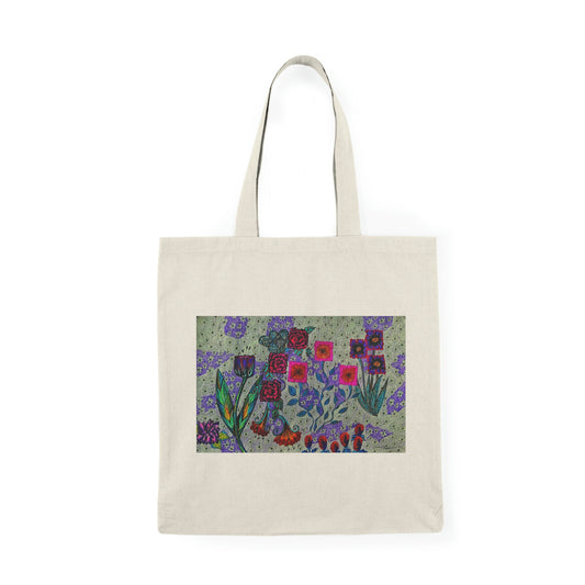Abstract, Surreal Flower Natural Tote Bag, Aesthetic Canvas Bag Shopping Bag, Birthday Gift Bag, Bridal Gift Tote Bag, Library Bag.