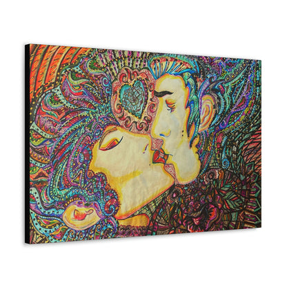 Romantic Kiss Fashion, Abstract, Surreal, Friendship, Inspiration Wall Art