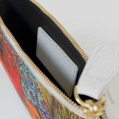 Abstract Surreal Romantic Kiss Mini Clutch Bag, Bridal Clutch Purse, Designer Party Clutch, Modern Evening Clutch, Wristlet Wallet for women, Evening Clutch Purse, gifts for her, gifts for bridesmaids, Bag, Bagging