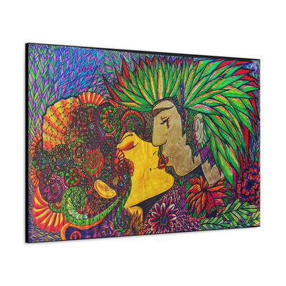 Romantic Kiss Fashion, Abstract, Surreal, Friendship, Inspiration Wall Art