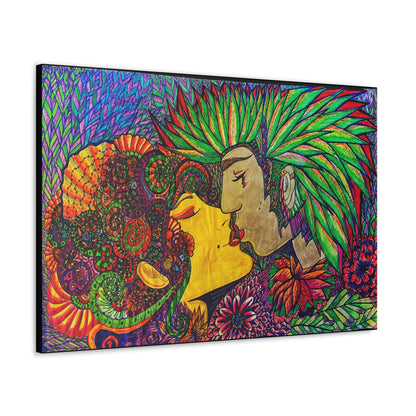 Romantic Kiss Fashion, Abstract, Surreal, Friendship, Inspiration Wall Art