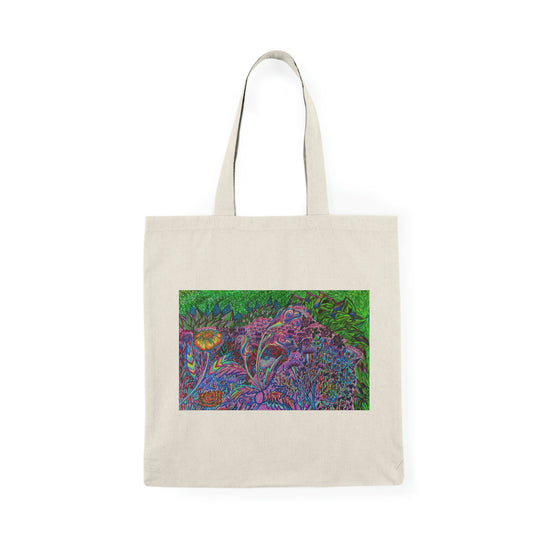 Abstract, Surreal Floral Natural Tote Bag, Aesthetic Canvas Bag Shopping Bag, Birthday Gift Bag, Bridal Gift Tote Bag, Library Bag.