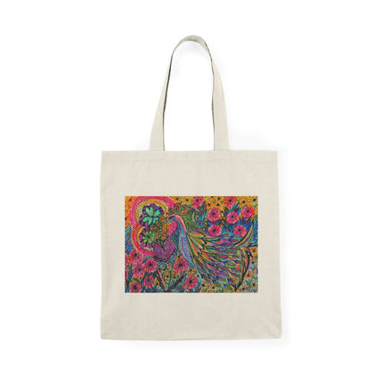 Abstract, Surreal Bird Natural Tote Bag, Aesthetic Canvas Bag Shopping Bag, Birthday Gift Bag, Bridal Gift Tote Bag, Library Bag.
