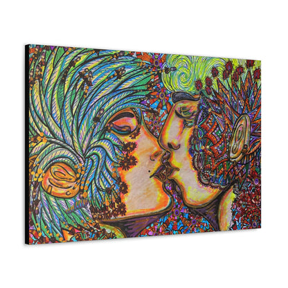 Romantic Kiss Fashion, Abstract, Surreal, Friendship, Inspiration Wall Art