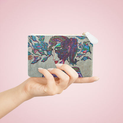 Abstract Surreal Woman Mini Clutch Bag, Bridal Clutch Purse, Designer Party Clutch, Modern Evening Clutch, Wristlet Wallet for women, Evening Clutch Purse, gifts for her, gifts for bridesmaids, Bag, Bagging