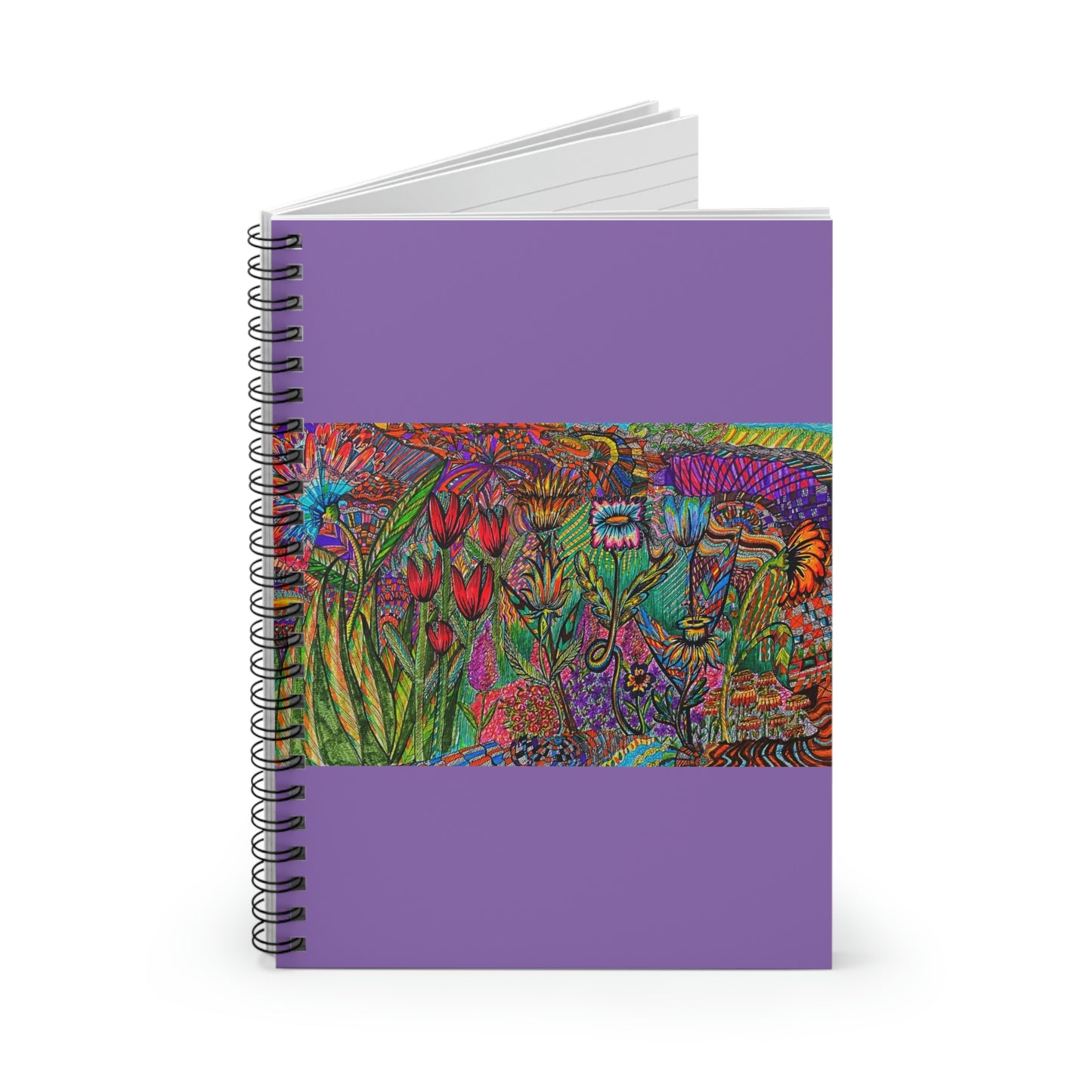 Abstract, Surreal Floral Spiral Notebook - Ruled Line