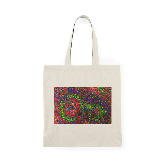 Abstract, Surreal Flower Natural Tote Bag, Aesthetic Canvas Bag Shopping Bag, Birthday Gift Bag, Bridal Gift Tote Bag, Library Bag.