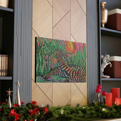 African Zebra Fashion, Abstract, Surreal, Friendship, Inspiration Wall Art