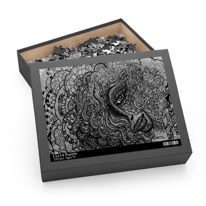 Black and White Beauty, Queen Puzzle (120, 252, 500-Piece)JigSaw Puzzle, Birthday Gift, Gifts For Bridesmaids