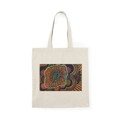 Abstract, Surreal Flower Natural Tote Bag, Aesthetic Canvas Bag Shopping Bag, Birthday Gift Bag, Bridal Gift Tote Bag, Library Bag.