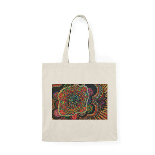 Abstract, Surreal Flower Natural Tote Bag, Aesthetic Canvas Bag Shopping Bag, Birthday Gift Bag, Bridal Gift Tote Bag, Library Bag.