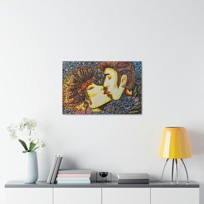 Romantic Kiss Fashion, Abstract, Surreal, Friendship, Inspiration Wall Art