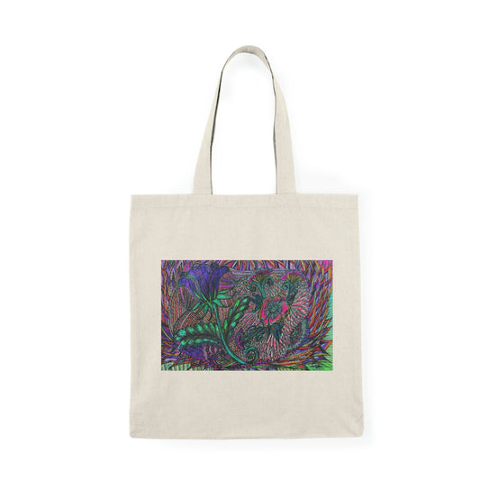 Abstract, Surreal, Floral, Natural Tote Bag, Aesthetic Canvas Bag Shopping Bag, Birthday Gift Bag, Bridal Gift Tote Bag, Library Bag.