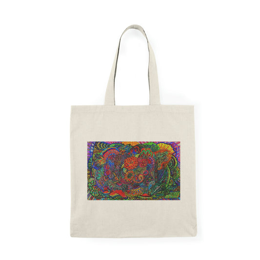 Abstract, Surreal, Floral Natural Tote Bag, Aesthetic Canvas Bag Shopping Bag, Birthday Gift Bag, Bridal Gift Tote Bag, Library Bag.