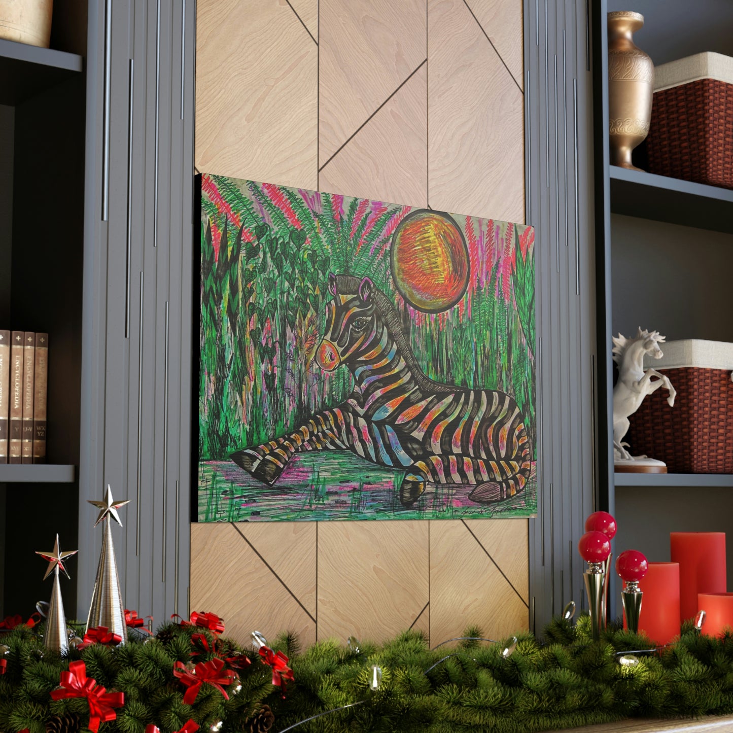 African Zebra Fashion, Abstract, Surreal, Friendship, Inspiration Wall Art