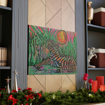 African Zebra Fashion, Abstract, Surreal, Friendship, Inspiration Wall Art
